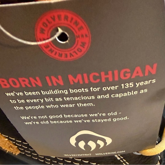 Wolverine Black and Tan Ankle Boots NWOT. - Picture 9 of 12